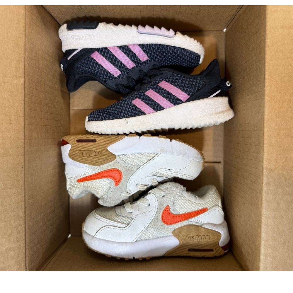 Toddler Girls Nike and Adidas Athletic Shoe Bundle Size 6
